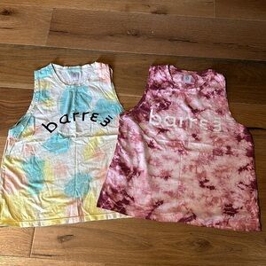 2 tie dye barre 3 tanks. Sz L.